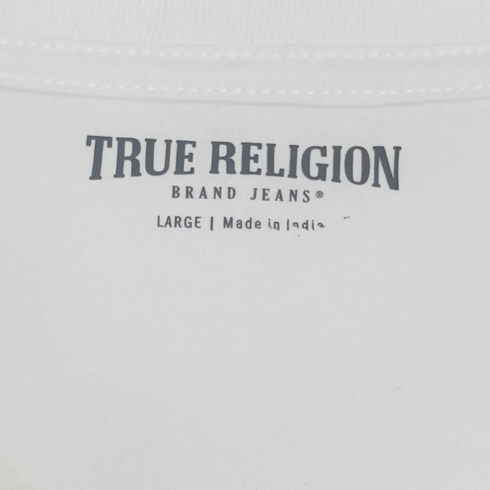 NWT True religion short sleeve tee shirt white true 02 buddha guitar graphic